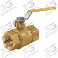 JOMAR VALVE Manual Two-Way Ball Valve: 2 in, Brass, Straight, FNPT x FNPT, Full Port Ball Port (MPN T-100NE). Key specifications — Brand: JOMAR VALVE; Handle: Locking Lever.