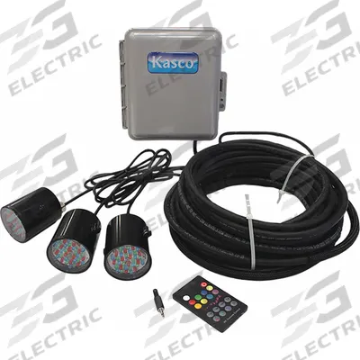 KASCO Pond Light System: 5 W, 120V AC, 100 ft Cord Lg - Fountain Lighting Systems