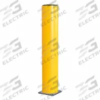A-SAFE Bollard: Bolt-On, 47 1/4 in Install Ht, Round, Polymer, Yellow, 8 1/4 in Dia, Removable Cap (MPN S-01-07-0073). Key specifications — Includes: Mounting Fixings and Hardware; Material Detail: Polymer.
