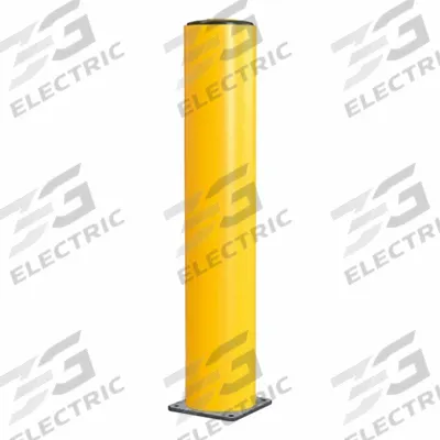 A-SAFE Bollard: Bolt-On, 47 1/4 in Install Ht, Round, Polymer, Yellow, 8 1/4 in Dia - Standard Bollards