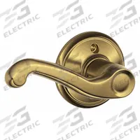 SCHLAGE Door Lockset: Dummy Lever Locksets, Brass, ADA Compliant (MPN F170 FLA 609 RH). Key specifications — Ligature Resistance: Not Ligature-Resistant; Brand: SCHLAGE; Visual Indicator Message: No Message; Lockset Style: Flair; ADA Compliant: Yes; Finish: Satin Brass, Blackened, Satin Relieved, Clear Coated : Brass.