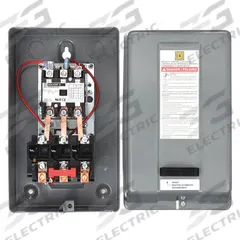 SQUARE D Definite Purpose Magnetic Motor Starter: Non-Reversing, 3 Poles, 40 A, 208-240V AC Coil (MPN 8911DPSG43V09). Key specifications — Brand: SQUARE D; Thermal Units Required: 3 Thermal Units Required (Not Included).