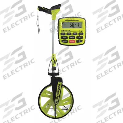 CALCULATED INDUSTRIES Measuring Wheel: 9,999,999 yd Range, Adj Handle Handle - Digital-Display Outdoor Measuring Wheels