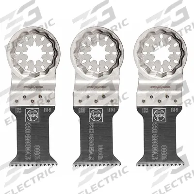 FEIN Oscillating Tool Blade: 1 3/8 in Blade Wd, 3 13/16 in Overall Lg, Precision Cutting - Starlock Mounted Blades
