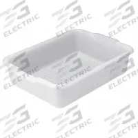 VOLLRATH Drain Tub: White, 5 in Overall Ht, 15 in Overall Wd, 20 in Overall Lg, Plastic (MPN 52616). Key specifications — Color: White; Product Type: Drain Box; Brand: VOLLRATH; Material: Plastic; NSF Certified: No.