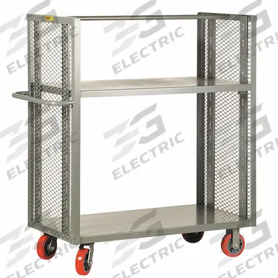 LITTLE GIANT Stock Truck: 3,600 lb, 4-Sided Lipped Lip - Dual-Side-Access Mesh-Wall Stock Trucks