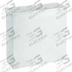 HOFFMAN Enclosure: Steel, 18 in x 18 in x 6 in, 3R, Solid Cover, Screw On, Included, Galvanized (MPN A18R186GV). Key specifications — Brand: HOFFMAN; Closure Method: Screws; Knockouts: Included.