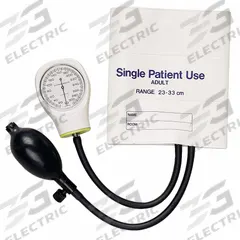 MABIS Blood Pressure Unit: Blood Pressure Unit, Arm, Adult, Vinyl, Adult Cuff Named Size, Single Use (MPN 06-148-191). Key specifications — Test Location: Arm; Cuff Named Size: Adult; Patient Type: Adult; Color: White; Brand: MABIS; Product Type: Blood Pressure Unit; Cuff Material: Vinyl; Includes: Aneroid Gauge.