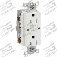 HUBBELL GFCI Receptacle: Duplex, 5-15, White, GFCI, 125V AC, 15 A, 2 Pole / 3 Wire (MPN GFRWR15W)