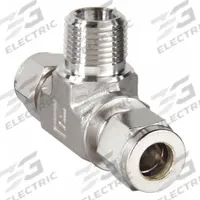 PARKER Compression Tee Fitting: 1/2 in OD x 1/2 in OD x 1/2 in Pipe Fitting Size, Stainless Steel (MPN 8MBT8N-316). Key specifications — Compatible Fitting Brands: Parker A-LOK; Brand: PARKER.