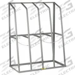 LITTLE GIANT Vertical Bar Rack: Standalone, 48 in x 24 in x 60 in, 4 Bays, Gray, Vertical (MPN BR-2448-60). Key specifications — Rack Configuration: Standalone; Usable Bay Dimensions WxD: 10-1/2 in x 24 in; Orientation: Vertical; Color: Gray; Brand: LITTLE GIANT.