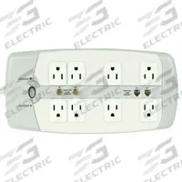 APPROVED VENDOR Outlet Strip: 8 Outlets, 6 ft Cord Lg, 1,050 J Rated Energy, 15 A Current, White (MPN 52NY59). Key specifications — Brand: APPROVED VENDOR; Mounting Style: Keyhole.