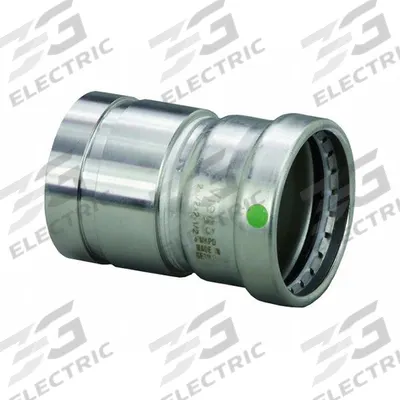 VIEGA PROPRESS Crimp Adapter Fitting: 3 in Pipe x 3 in CTS Size, Straight, BSPP x Press-fit - Potable Water Stainless Steel Press Tube Fittings