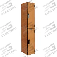 HALLOWELL Wardrobe Locker: 12 in x 18 in x 72 in, Solid, 2 Tiers, 1 Units Wide, Electronic Keypad (MPN PHL1282-2A-E-FA). Key specifications — Brand: HALLOWELL; Locker Color: Light Wood; Door Type: Solid; Locker Material: Phenolic; Assembled: Assembled; Number Plate Included: Yes.