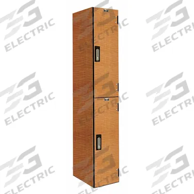 HALLOWELL Wardrobe Locker: 12 in x 18 in x 72 in, Solid, 2 Tiers, 1 Units Wide - Low-Maintenance Plastic Wardrobe Lockers