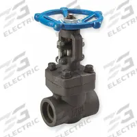 SHARPE Gate Valve: 2 in, Forged Steel, Rising, Socket x Socket, 1,975 psi CWP, Wheel, Solid Wedge (MPN 4371003520). Key specifications — Wedge Material: 410 Stainless Steel; Brand: SHARPE; Bonnet Material: Forged Steel.