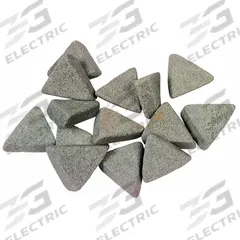 RAYTECH Finishing Media: Ceramic, Triangle, 20 lb (MPN 41-310). Key specifications — Brand: RAYTECH; Compatible Tumbler: Vibratory Tumbler; Compatible Tumbler Environment: Wet.