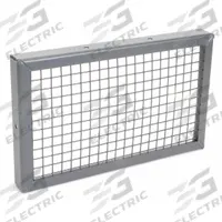 Outlet Guard: For Use With 2C863/2C889/2C938/4C118, Outlet, Steel, Baked Enamel, 1/2 in Wire Spacing (MPN 2RXP8). Key specifications — Manufacturer Part Number: 2RXP8; Compatible with Grainger Part Number: 4C118; Finish: Baked Enamel; Brand: DAYTON; Guard Type: Outlet; Includes Mounting Hardware: Yes; Standards: OSHA Compliant; Material: Steel.