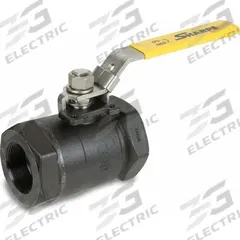 SHARPE Manual Two-Way Ball Valve: 3/4 in, Carbon Steel, Straight, FNPT x FNPT, Full Port Ball Port (MPN 4353011180). Key specifications — Brand: SHARPE; Handle: Locking Lever.