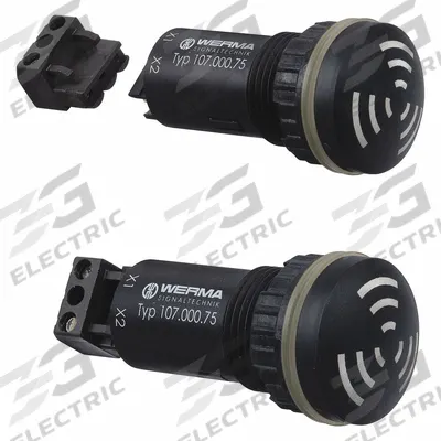 WERMA Audible Alarm: Buzzer Sound, 0.73 W Watt, 12V/24V AC/DC, Indoor/Outdoor - Buzzer Alarms