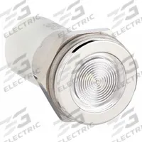 APPROVED VENDOR Flush Panel Light: 16 mm Panel Mounting Hole Dia, LED, White, Flush Head, H16 (MPN 24M167). Key specifications — Brand: APPROVED VENDOR; Electrical Connection: 0.11 Male Quick Disconnect.