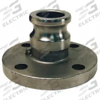Cam and Groove Adapter: 1 in Coupling Size, 250 psi Max. Working Pressure @ 70 F, Flange (MPN 100-AL-SS). Key specifications — Fitting Type: Flange; Includes Locking Arm: No; Body Material: 316 Stainless Steel; Brand: DIXON VALVE & COUPLING.