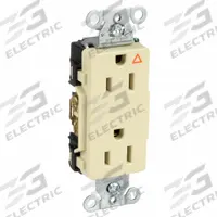 HUBBELL Receptacle: Decorator Duplex, 5-15, Ivory, 125V AC, 15 A, 2 Pole / 3 Wire (MPN IG15DRI)