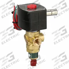REDHAT Solenoid Valve: 3-Way, Configurable, 1/4 in Pipe Size, 110V AC/120V AC, Manual Operator (MPN EF8320G174MS). Key specifications — Pipe Size: 1/4 in; Voltage: 110V AC; Brand: REDHAT; Coil Enclosure: Watertight.