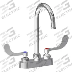 CHICAGO FAUCETS Kitchen and Bathroom Faucets: 895, Cast Brass, Polished Chrome Finish, Centerset (MPN 895-GN6FC-317ABCP). Key specifications — Includes: Mounting Hardware; Brand: CHICAGO FAUCETS; Series: 895.