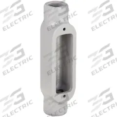 Conduit Outlet Body: Iron, 1/2 in Trade Size, C Body, 5 cu in Body Capacity, Threaded Hub (MPN C18). Key specifications — Finish: Powder Coated; Includes: Set Screw Hubs; For Use With: RMC; Brand: HUBBELL KILLARK; Hub Style: Threaded; Mfr. Series: Duraloy 8.