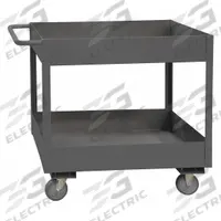 APPROVED VENDOR Utility Cart: 3,600 lb, 36 in L x 24 in W Shelf, 2 Shelves, Gray, Flat (MPN RSC6-2436-2-3.6K-95). Key specifications — Caster/Wheel Configuration: (2) Rigid; Brand: APPROVED VENDOR; Caster Wheel/Tread Material: Phenolic.