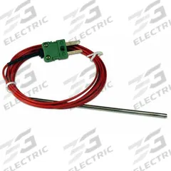 LASCAR Replacement Thermocouple Probe: 32°F to 392°F /0°C to 200°C, ±4.5°F/2.5°C, 3.94 in Probe Lg (MPN EL-P-TC-K). Key specifications — Brand: LASCAR; Accuracy: ±4.5 °F/2.5 °C; Handle Type: Straight.