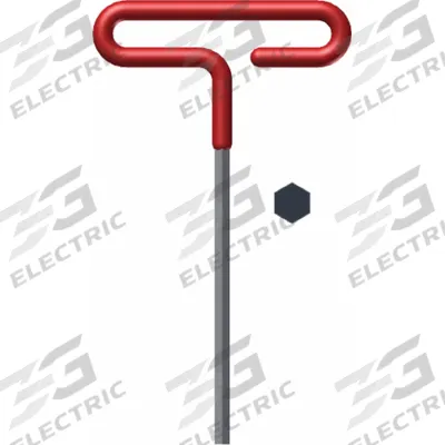 EKLIND Hex Key: 0 Ball Ends, 1/4 in Tip Size, SAE, Long, Alloy Steel, Black Finish - T-Shaped Hex Keys