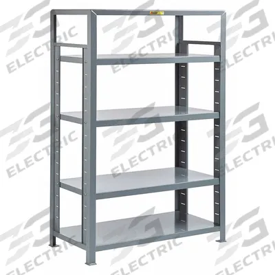 LITTLE GIANT Welded Steel Adjustable Shelving: Heavy-Duty, Starter, 60 in x 24 in - Heavy-Duty Adjustable Open Welded Shelving
