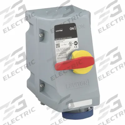 LEVITON Mechanical Interlock: 240V AC, Three Phase, 30 A, 3 Pole - Washdown-Rated Interlocks