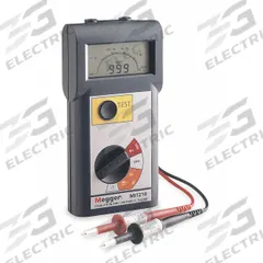 MEGGER Megohmmeter: 100 ohm to 1 gigohm, CAT III 600V, IP40, Digital, No Output, Test Volt 1,000V DC (MPN MIT210). Key specifications — IP Rating: IP40; Test Voltage: 1,000V DC; Brand: MEGGER.