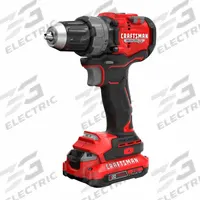 CRAFTSMAN Drill-Driver Kit: 20V MAX*, 1/2 in Chuck, 2,000 RPM Max., Brushless, Battery Included (MPN CMCD725D2). Key specifications — attr1169525: Brushless.