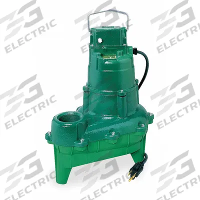 ZOELLER Sewage Ejector Pump: Cast Iron, Single Phase, 2/5 hp, 230V AC, 2 in Max. Dia. Solids - General Purpose Sewage Ejector Pumps