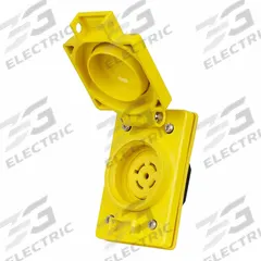 LEVITON Flush Mounting Locking Receptacle: 20 A, 120/208V AC, L21-20R (MPN 67W81). Key specifications — attr952388: LEVITON; attr981144: No; attr981149: Valox; attr981159: Not Rated; attr981173: 120/208V AC.
