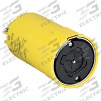 HUBBELL Locking Connector: Non-NEMA, Yellow, 600V AC, 60 A Current Rating, 3 Poles, 4 Wires (MPN HBL26418). Key specifications — Brand: HUBBELL.