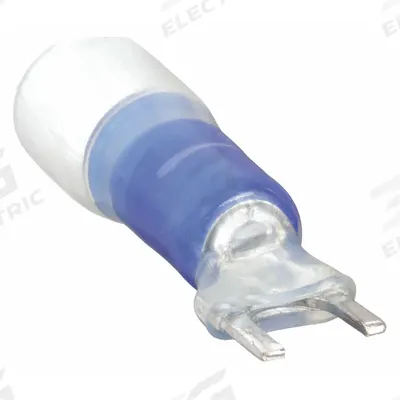 VELVAC Fork Terminals: Blue, Nylon with Heat Shrink, #10 Stud Size - Insulated Fork Terminals