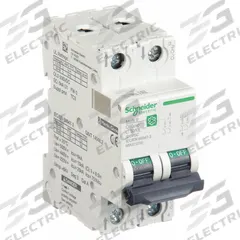 SCHNEIDER IEC Supplementary Protector: 10 A Amps, 500V DC, 5kA at 250V DC, Screw Clamp, C60H-DC, C (MPN M9U21210). Key specifications — Terminal Connection: Screw Clamp; AC Voltage Rating: Not Rated; Curve Type: C; DC Voltage Rating: 500V DC; Max. AIR Rating: 5kA at 250V DC; Series: C60H-DC; Brand: SCHNEIDER.