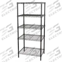 APPROVED VENDOR Wire Shelving Unit: Starter, 60 in x 18 in, 63 in Overall Ht, 5 Shelves, Dry/Wet (MPN 32V405). Key specifications — Recommended Environments: Dry; Color: Black; Finish: Powder Coated; Material: Steel; Brand: APPROVED VENDOR.