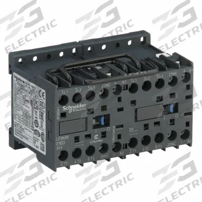 SCHNEIDER Miniature IEC Magnetic Contactor: Reversing, 3 Poles, 3NO Contacts, 9 A - Miniature, Reversing IEC Contactors