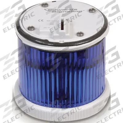 EDWARDS SIGNALING Tower Light Module: Flashing/Steady, 24V AC/24V DC, Blue - Multimode Light Modules