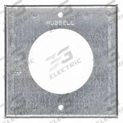 HUBBELL WIRING DEVICE-KELLEMS Electrical Box Cover: 1 Gangs, Raised, 1/2 in Raised Ht (MPN HBL50SC). Key specifications — Brand: HUBBELL WIRING DEVICE-KELLEMS; For Box Shape: Square; Material: Galvanized Steel; Cover Design: Raised.