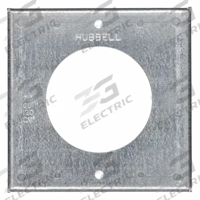 HUBBELL WIRING DEVICE-KELLEMS Electrical Box Cover: 1 Gangs, Raised - Galvanized Electrical Box Covers