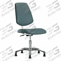 Cleanroom Chair: Vinyl, Armless, Ht Range 18 1/2 in to 23 3/4 in, 18 1/2 in Seat Wd, 17 in Seat Dp (MPN BR-CLR-VDHCH-MB-CR-RG-8546). Key specifications — Foot Support: No; Base Material: Aluminum; Brand: APPROVED VENDOR; Product Type: Cleanroom Chair; Cleanroom Class: ISO 4; ESD-Safe: Not ESD Safe.
