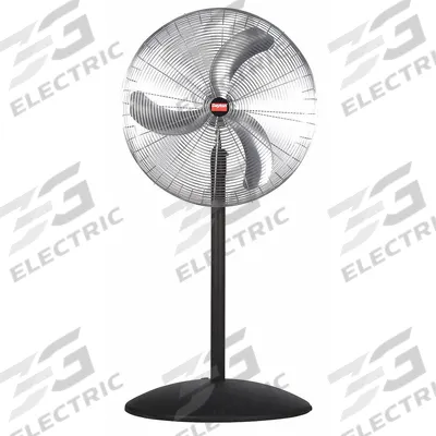 Dayton Freestanding Fan: 24 in Blade Dia, 3 Speeds, 1/3 hp Motor HP, Non-Oscillating - Standard Industrial Pedestal Fans