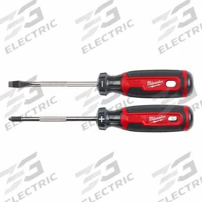 MILWAUKEE CUSHION 2PC GRIP SD KIT USA: 1-10 Pieces, 2 Pieces, Phillips/Slotted Tip - General Purpose Screwdriver Sets